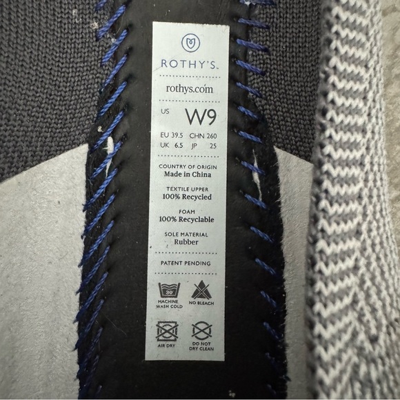 Rothy’s Flats Size 9 Birdseye Gray Grey - Picture 11 of 11